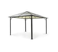 Pantheon Solid Sky Ambient Solar, Gazebo con tetto, 3x4m, policarbonato, alluminio, illuminato