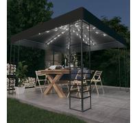 vidaXL Gazebo da giardino con luci LED a stringa 3x3 m Antracite