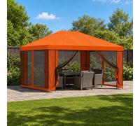 vidaXL Gazebo da giardino con pareti laterali 4 × 3 m Arancione, Tenda da giardino e terrazzo, soluzioni di ombra utili, copertura gazebo all'aperto, riparo ampio per eventi