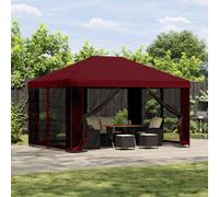 vidaXL Gazebo da giardino con pareti laterali 4 × 3 m Borgogna, Tenda da giardino e terrazzo, soluzioni di ombra utili, copertura gazebo all'aperto, riparo ampio per eventi