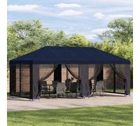 Gazebo da giardino con pareti laterali 6 x 3 m Blu