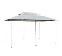 vidaXL Gazebo da Giardino con Tende 4x3 m Bianco