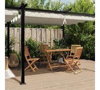 vidaXL Gazebo da Giardino con Tetto Retrattile Crema 3x6m in Alluminio