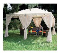 Gazebo da Giardino in Acciaio 3x4m Bauer Armonia Ecrù