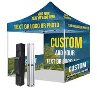 Gazebo da Giardino Personalizzata, Gazebo da Giardino Personalizzata con Logo, Tenda Pieghevole per Feste in Campeggio in Giardino, Riparo per Eventi, promozione, Fiera