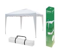 Gazebo da Giardino Smontabile in Ferro Bianco + Sacca 3 x 3 Metri