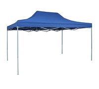 Gazebo da giardino, tenda da garage, pieghevole, pop-up, 3 x 4,5 m, blu, per terrazza, piscina, esposizione
