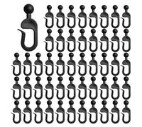 Gazebo Drapes Hooks - 50 Pieces Shower Hooks,0.85x0.35x0.16cm Multi-purpose Pergola Drape Rings Rustproof Hangers For Fence Plants Indoor Outdoor Patios Bedroom Garden Balcony Yard Living Room