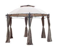 Giardini del Re Gazebo Giardino 3.5 mt in Acciaio Teli Laterali e Copertura Top in Poliestere 180 g/mq - Gotic