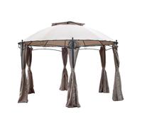 Giardini del Re Gazebo Giardino 3.5 mt in Acciaio Teli Laterali e Copertura Top in Poliestere 180 g/mq - Gotic