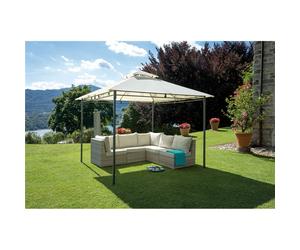 Gazebo Illinois In Ferro 3x3 mt Ecru' - Antracite Greenwood