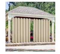 Gazebo impermeabile 20 x 20 cm con occhielli, antivento e isolante termico per la privacy, per Paio Poolside Portico CabanaBlackou Sheler Soluion