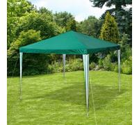 Gazebo impermeabile struttura tubolare in metallo 3x3m Verde - Mod. Fiera