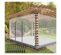 Gazebo impermeabile termico Ilated ain 0 m di spessore, per esterni, con porta con cerniera, portico trasparente per giardino e patio