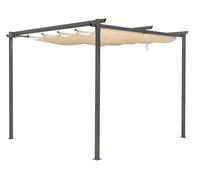 Gazebo In Acciaio Ed Alluminio Con Pergola Retrattile A Scomparsa Impermeabile (3x3 MT)