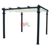 GAZEBO IN ALLUMINIO ILLINOIS MT 3X4 COLORE ECRU' ARREDO GIARDINO ESTERNO GAZEBI