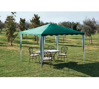 GAZEBO IN POLIESTERE MT.3X3 VERDE TELO TOP COPERTURA POLIESTERE 160GR GIARDINO
