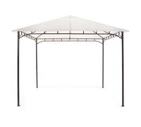 Gazebo in ferro Rodi 3x3 mt telo beige idrorepellente da esterno giardino