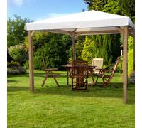 Gazebo in legno di pino massello ISCHIA da cm. 300X300 telo di copertura Pvc bia