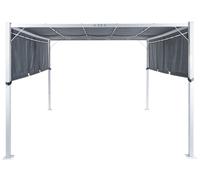 Gazebo in metallo e poliestere grigio con luci LED 310 cm Parga