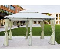 GAZEBO IN METALLO SINES COLORE BEIGE MT. 3X4 GAZEBI ARREDO GIARDINO
