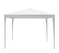 GAZEBO MERCATO FIERA GIARDINO 3x4mt COPERTURA PE 140g BIANCO