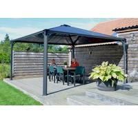Gazebo moderno in metallo Palermo 4,3 x 4,3 m Palram - Canopia Heat Block antracite