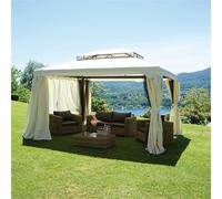 Gazebo Nebraska In Alluminio 3x4 mt Ecru' - Antracite Greenwood