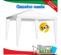 GAZEBO OASIS CM. 300X300 GAZEBI ARREDO GIARDINO COLORE BIANCO
