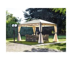 Gazebo Oregon In Ferro 3x4 mt Sabbia - Antracite Greenwood