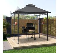 vidaXL Gazebo per Barbecue 240x150x255 cm Antracite in Acciaio