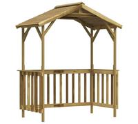 Gazebo per barbecue in legno di pino impregnato, 163,5 x 93 x 210 cm, per conservazione e protezione dalle intemperie