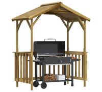 Gazebo per barbecue in legno di pino, impregnato verde, 163,5 x 93 x 210 cm, resistente capanno da giardino per giardino e terrazza, ideale per uso esterno e protezione degli attrezzi