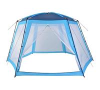 Gazebo per piscina, 500 x 433 x 250 cm, copertura per piscina con pareti laterali in rete, blu