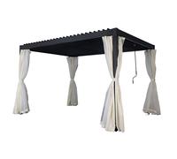 Gazebo Pergola a Lamelle Orientabili Alluminio e Acciaio Resistente per Giardino