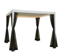 GAZEBO PERGOLA BIOCLIMATICA 3X4x2,4h mt A LAMELLE ORIENTABILI PER GIARDINO