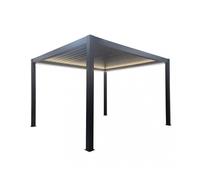 GAZEBO PERGOLA BIOCLIMATICA DA ESTERNO ELICA GARDEN ANTRACITE IN ALLUMINIO, C...