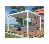 GAZEBO PERGOLA BIOCLIMATICA DA ESTERNO ELICA GARDEN BIANCA IN ALLUMINIO, CON ...