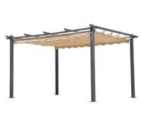 Giardini del Re Pergola in Alluminio da Esterno Giardino con Telo Retrattile cm 300x400x230h
