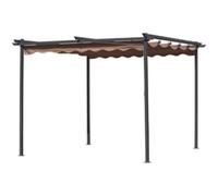 Giardini del Re Pergola Pergolato da Giardino Tettoia per Esterno con Telo Retrattile in Acciaio 3x3