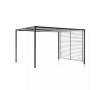 GAZEBO PERGOLA DA ESTERNO "BORA" IN FERRO ANTRACITE, 3X3,6 METRI
