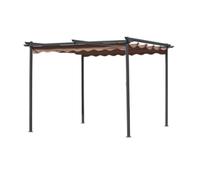 Giardini del Re Pergola Pergolato da Giardino Tettoia per Esterno con Telo Retrattile in Acciaio 3x3