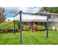 Gazebo Pergola in Alluminio 4x3 m Telo Retraibile Arredo Giardino Italfrom