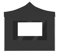 Gazebo Pieghevole con Pareti Alluminio 2x2 m Antracite