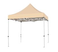 Gazebo pieghevole e impermeabile, regolabile, traspirante, per campeggio, barbecue, spiaggia e parco (beige, 3 x 3 m)