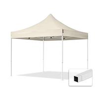 Gazebo Pieghevole Giardino 3x3m Telo 700N Poliestere idrorepellente Padiglione Mercati Sagre crema