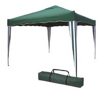 Gazebo pieghevole in acciaio 3x3, verde, arredo coperture esterni Con borsa