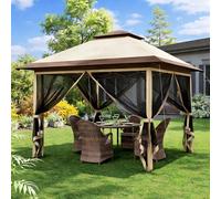 Gazebo Pieghevole One Touch 3.6x3.6 Metri Rivestimento Impermeabile e Resistente