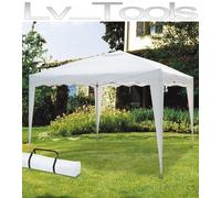 GAZEBO PIEGHEVOLE RICHIUDIBILE FISARMONICA 3X3mt CON BORSA FIERA MERCATO BIANCO