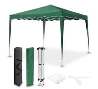 Juskys Gazebo pieghevole Vivara 3x3 m - Gazebo pop-up regolabile in altezza, UV50+ e resistente all'acqua - Tenda da giardino con borsa - Gazebo per feste in giardino - Verde